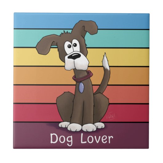 Festivals Hund Lover Keramik Tile Fliese (Vorderseite)