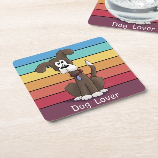 Festivals Hund Lover Square Paper Untersetzer (angewinkelt)