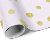 Festivals Imitate Goldene Confetti auf Lila Wasser Geschenkpapier (Rolleneckpunkt)