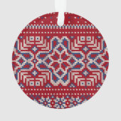 Festivals in Rot und Blau Foto Erinnerung Weihnach Ornament (Rückseite)