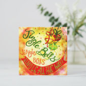 Festivals Jingle Bells Hübsche Weihnachtsinspirivi Feiertagskarte (Stehend Vorderseite)