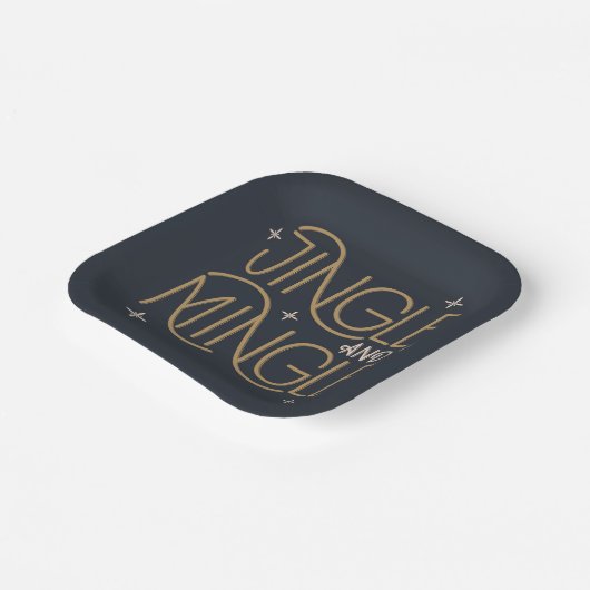 Festivals, Jingle und Mingle Holiday Design Pappteller (Gewinkelt)