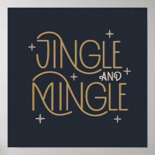 Festivals, Jingle und Mingle Holiday Design Poster