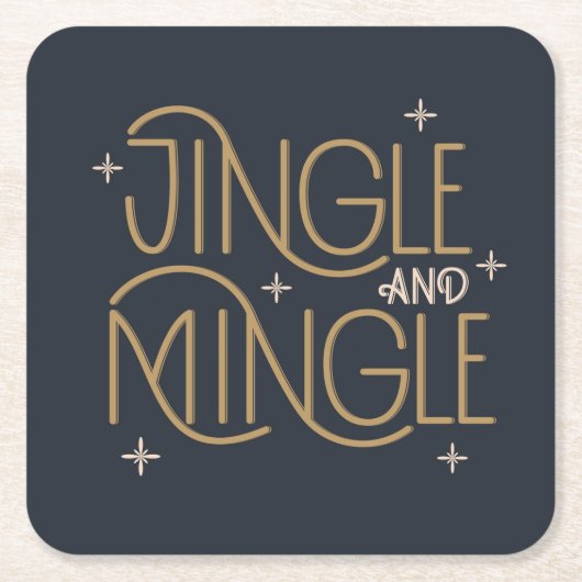 Festivals, Jingle und Mingle Holiday Design Rechteckiger Pappuntersetzer (Vorderseite)