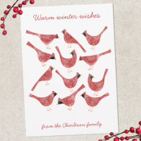 Festivals Kardinal Bird Watercolor Personalisiert