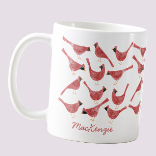 Festivals Kardinal Bird Watercolor Personalisierte Kaffeetasse