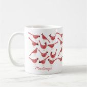 Festivals Kardinal Bird Watercolor Personalisierte Kaffeetasse (Links)