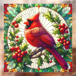 Festivals Kardinal Glasfensterklammern Fensteraufkleber