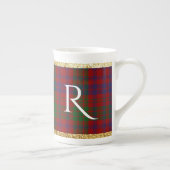 Festivals Karierte Mit Monogramm China Tasse (Rechts)