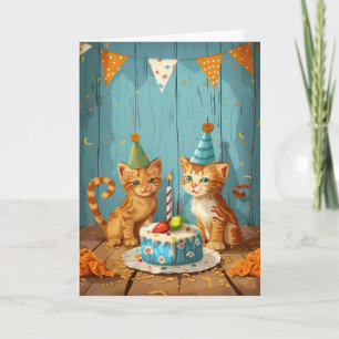 Festivals Kitten Party Grußkarte Karte