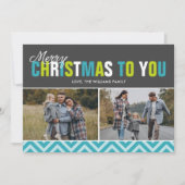 Festivals kühne bunten Briefe Weihnachten Foto (Vorderseite)