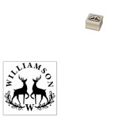 Festivals Laurel Wreath Family Monogram Gummistempel (Stempel)