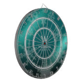 Festivals Light Blue Foil Snowflakes Monogram Name Dartscheibe (Vorderseite Links)