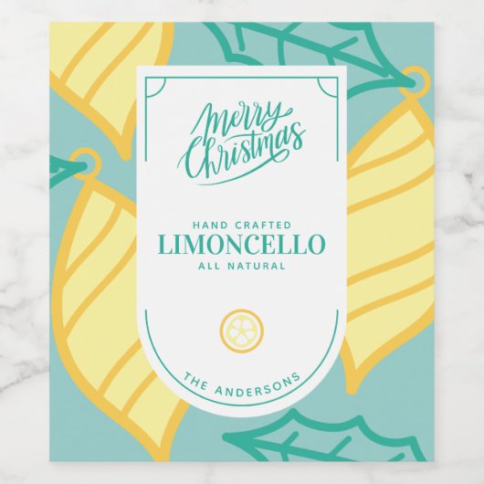 Festivals Limoncello Weihnachtswein Weinetikett (Einzelnes Label)