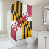 Festivals Maryland State Flag Duschvorhang (Beispiel)