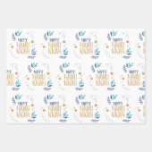 Festivals Menorah Hanukkah Geschenkpapier Set (Vorderseite 3)