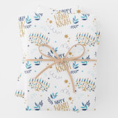 Festivals Menorah Hanukkah Geschenkpapier Set (Beispiel)