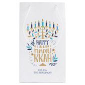 Festivals Menorah Hanukkah Kleine Geschenktüte (Rückseite)