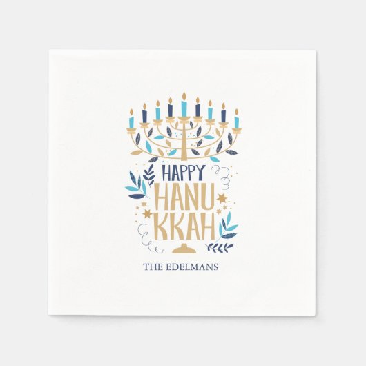 Festivals Menorah Hanukkah Serviette (Vorderseite)