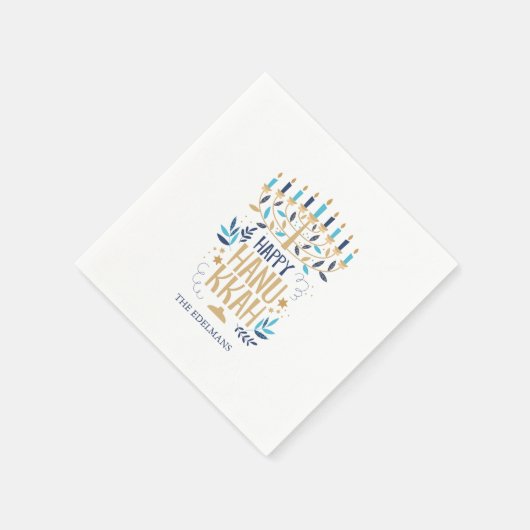 Festivals Menorah Hanukkah Serviette (Ecke)