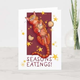 Festivals Mini Pie Cat Card Dankeskarte