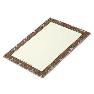 Festivals Mistletoe auf Red Large Notepad Notizblock