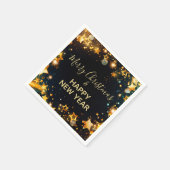 Festivals mit Gold Stars Bokeh und Glitzern Serviette (Ecke)