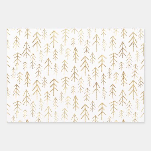 Festivals mit Gold- und Weißwaschpapier Geschenkpapier Set (Vorderseite)