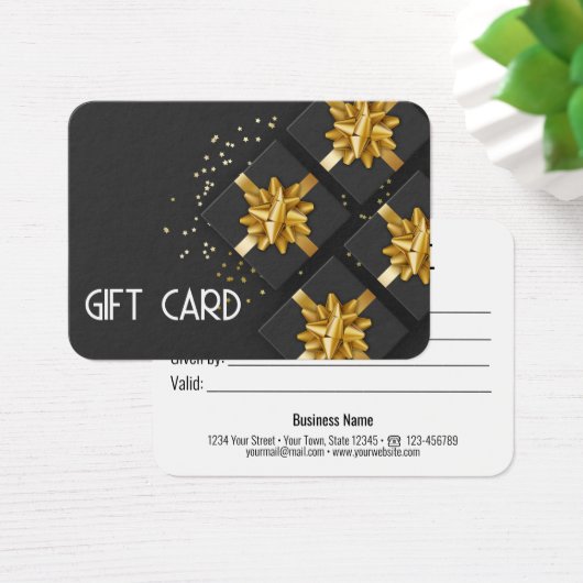 Festivals Modern Gold Bow Black Geschenkboxen Gift (Schreibtisch)