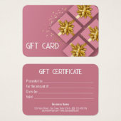 Festivals Modern Gold Bow Pink Geschenkboxen Gesch (Vorne & Hinten)