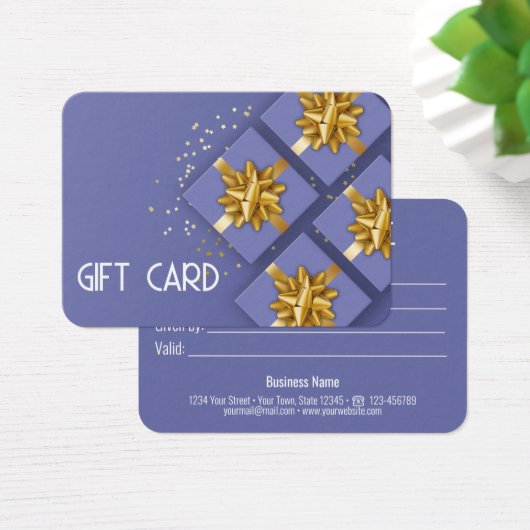 Festivals Moderne Gold Bow Blue Geschenkboxen Gesc (Schreibtisch)