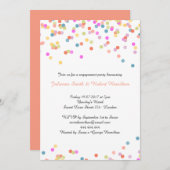 Festivals Moderne Konfetti-Engagement Party Einladung (Vorne/Hinten)