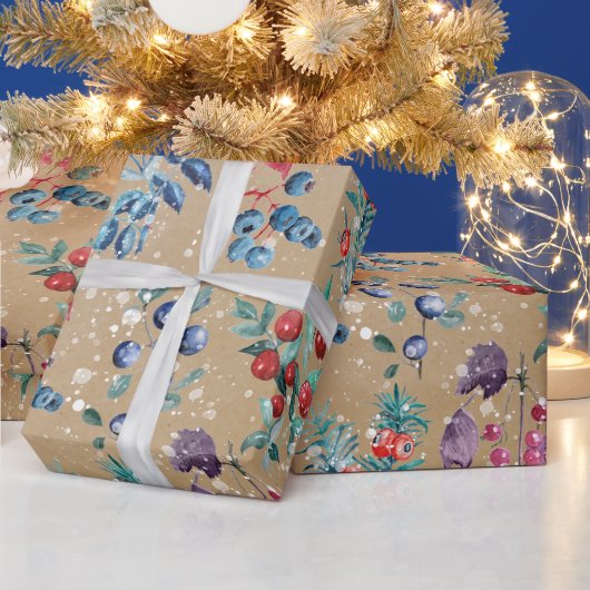 Festivals Moderne Wasserfarben Schneebesen Kraft Geschenkpapier (Feiertage)