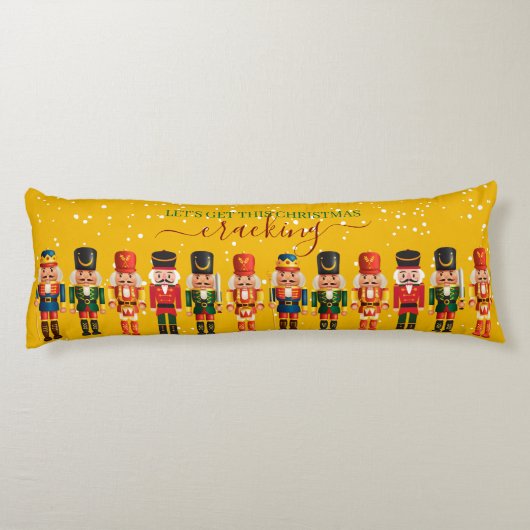 Festivals Moderne Xmas gelbe Niedliche Nutcracker Seitenschläferkissen (Rückseite)