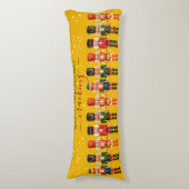 Festivals Moderne Xmas gelbe Niedliche Nutcracker Seitenschläferkissen (Vorderseite Vertikal)