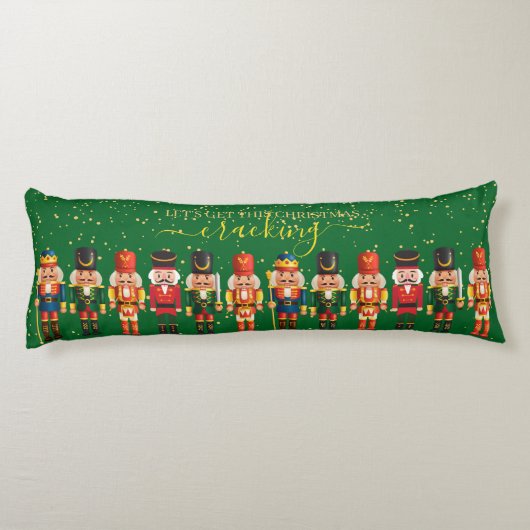 Festivals Moderne Xmas Green Niedlich Nutcracker Seitenschläferkissen (Rückseite)
