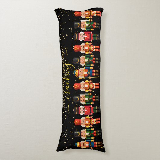 Festivals Moderne Xmas Niedlicher Nutcracker Seitenschläferkissen (Vorderseite Vertikal)