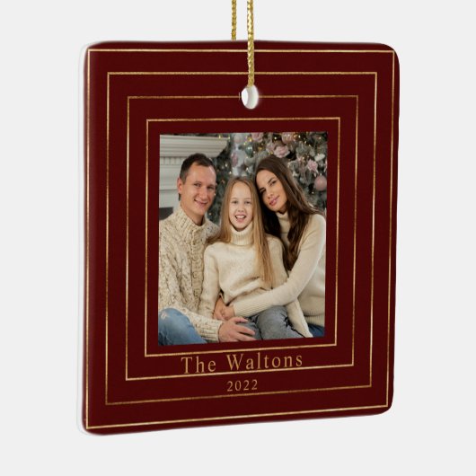 Festivals Moderner Gold Holiday Keepake Keramik Ba Keramikornament (Rechts)