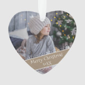 Festivals Moderner Weihnachtsurlaub Keepake Foto Ornament (Vorderseite)