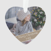 Festivals Moderner Weihnachtsurlaub Keepake Foto Ornament (Rückseite)