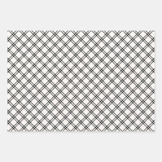 Festivals Modernes Schwarz und Beige Geschenkpapier Set (Vorderseite 3)