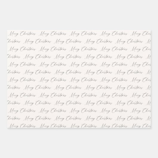 Festivals Modernes Schwarz und Beige Geschenkpapier Set (Vorderseite)