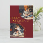 Festivals Modernes Weihnachtsfest - Foto Feiertagskarte (Stehend Vorderseite)