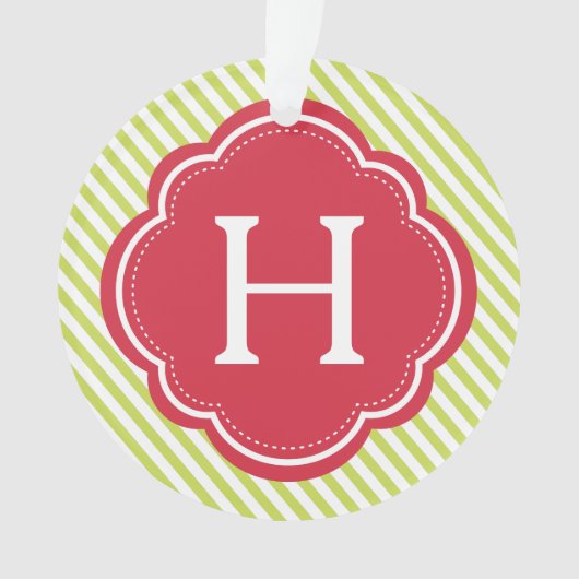 Festivals Monogramm und Foto Ornament (Vorderseite)