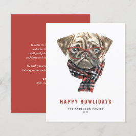 Festivals Mops-Happy Howlidays Card