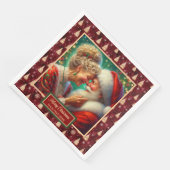 Festivals Napkins Red Gold Green Weihnachten Weihn Serviette (Ecke)