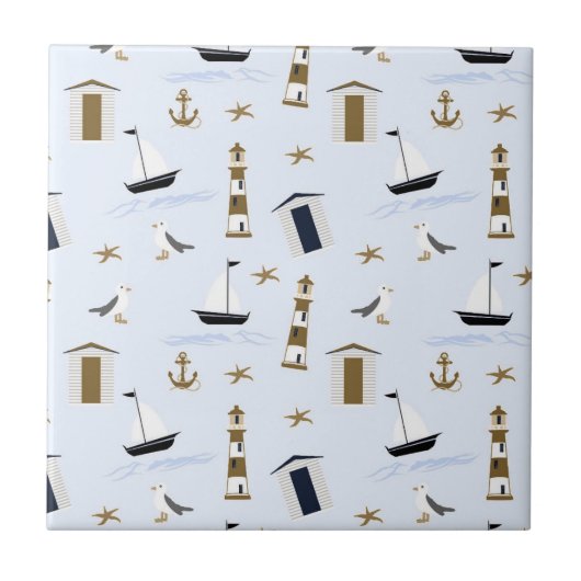 Festivals Nautic Print Fliese (Vorderseite)