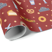 Festivals New York City Symbol Muster Weihnachten  Geschenkpapier (Rolleneckpunkt)
