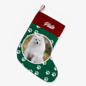 Festivals Niedlicher Hund Foto Kleiner Weihnachtsstrumpf (Vorderansicht (hängend))