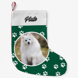 Festivals Niedlicher Hund Foto Kleiner Weihnachtsstrumpf